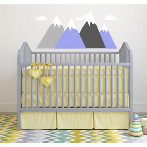 DIY Self-sticking Mountains Decals Wall Stickers For Kids Baby Nursery Wall Decor Murals Art Vinyl Decal Custom Colors LC1309