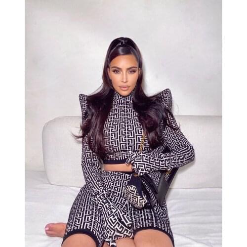 Sexy Women New Fashion Long Sleeve O Neck Party Set