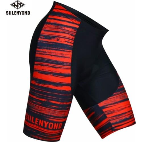 Siilenyond Men Summer Bike Shorts Riding Bicycle Cycling Underwear Mens Short Pant Breathable Gel 3D Silicon Padded Shockproof
