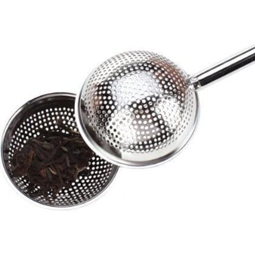 Ball-Shape Push Style Tea Infuser Strainer Kitchen Tools Teaware Accessories Stainless Steel Tea Ball Leaf Tea Strainer Filter