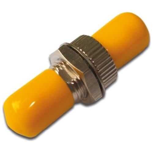 ST-ST Simplex Singlemode Fiber Adapter Coupler, Yellow Color dust protection caps