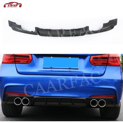 Carbon Fiber Material Rear Bumper Lip Diffuser Spoiler for BMW 3 Series F30 F35 320i 328i M-sport 2012 -2018
