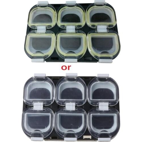 6 Compartments Waterproof Fishing Lure Bait Tackle Storage Box Case With Magnet B36F