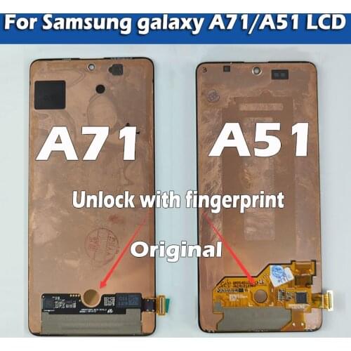 Original For Samsung Galaxy A51 A515 A515F A71 A715 A715F/DS A715FN A715FD LCD Display With Touch Screen Digitizer Assembly