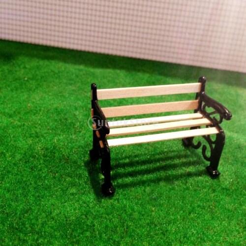 1/24 Scale Dollhouse Miniature Garden Patio Furniture Park Bench Dollhouse Living Room Decor Chair Classic Toy Gift Dolls Access
