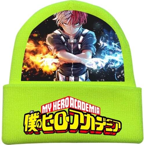 2020 Cosplay Anime My Hero College Knitted Hat Men And Women Warm Wool Hat Women Knitted Winter Hat Female Customizable