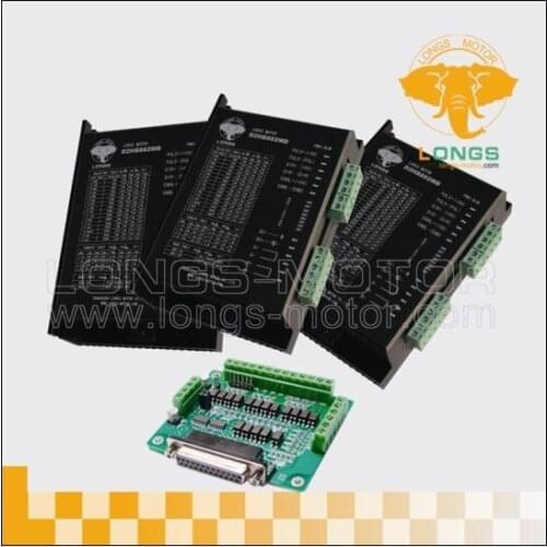 3Axis Stepper motor driver PEAK 7.8A ,256micsteps DM860A controller DB25 CNC--longs motor