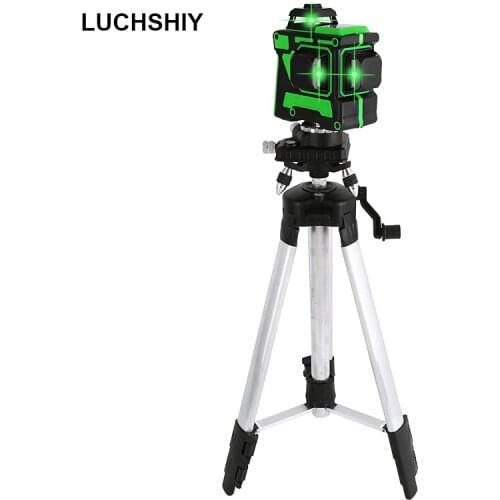 12 Lines 3D Green Laser Level Self-Leveling 360 Horizontal & Vertical Cross Super Powerful Green Laser Beam Lines Indoor Outdoor