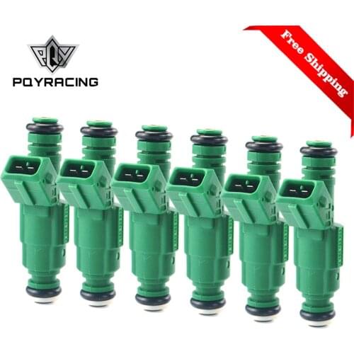 4 5 6pcs High flow 0 280 155 968 fuel injectors 440cc "Green Colo" For Volov Commodore VN For Audi S4 fuel injector 0280155968