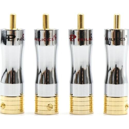 4pieces Hight Quality Pailics RCA jack Pailiccs RCA Plug,interconnect Cable Connector jack,RCA male adapter