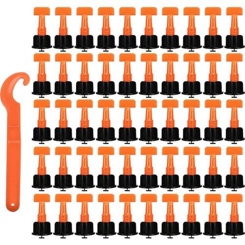 50Pcs Carrelage Tile Leveling System Leveler Locator Tile Spacers For Flooring Wall Leveling System Kit Installation Tool