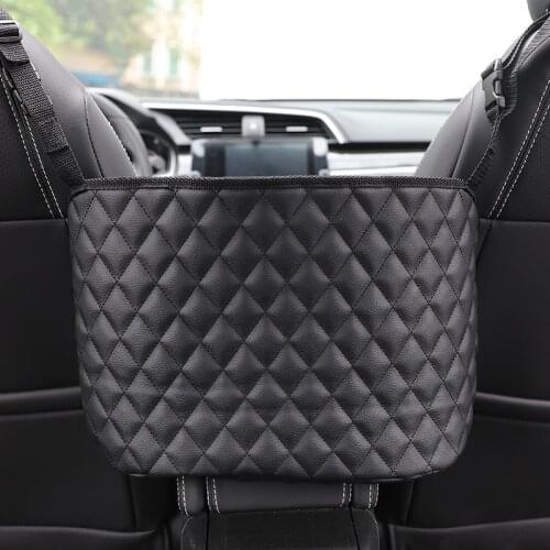 Car Pocket Handbag Purse Holder Seat Back Organizer Mesh Storage Bag Large Capacity Pouch Barrier For Auto interior Supplies