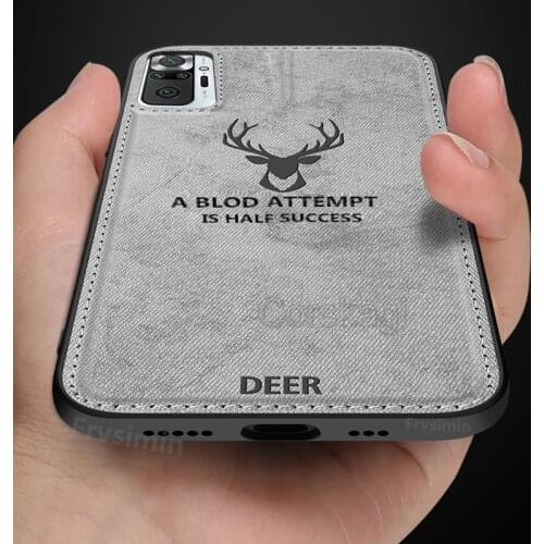 3D Deer Pattern Soft Case for Redmi 9T 9A 9C NFC 9AT 9 Redmi Note 10s 10 9 Pro Max 9S 9T Cloth Matte Cover