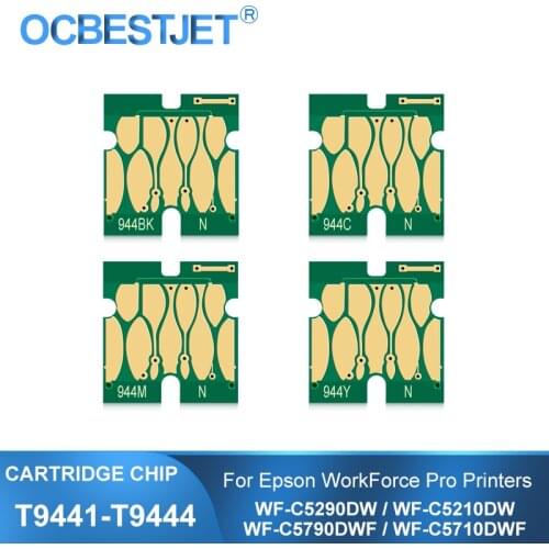 New Upgrade T9441-T9444 T9441 Cartridge Chip For Epson WorkForce Pro WF-C5210 WF-C5290 WF-C5710 WF-C5790 Printer 4Colors/Set