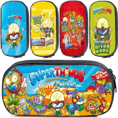 Functionary Children Superzings Pencil Case Students Super Zings Series 7 Pen Bag Stationery Bag Kids Cartoon Anime Pencil Box