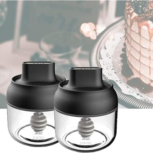 Honey Pot, Glass Honey Jar for Kitchen, Set of 2 Bottles of Honey Dispenser, Honey Jar with Dipper