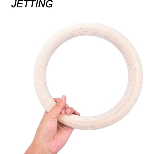 HOT Hot Sale 2PCS Gym Exercise Pull Ups Muscle Ups Wholesale 28cm Wooden Exercise Fitness Gymnastic Rings