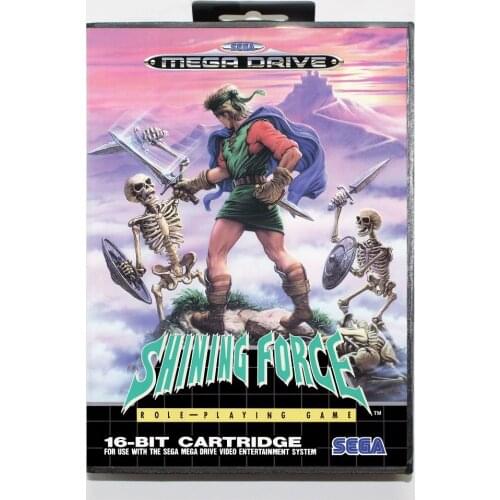 Shining Force Game Cartridge 16 bit MD Game Card With Retail Box For Sega Mega Drive For Genesis