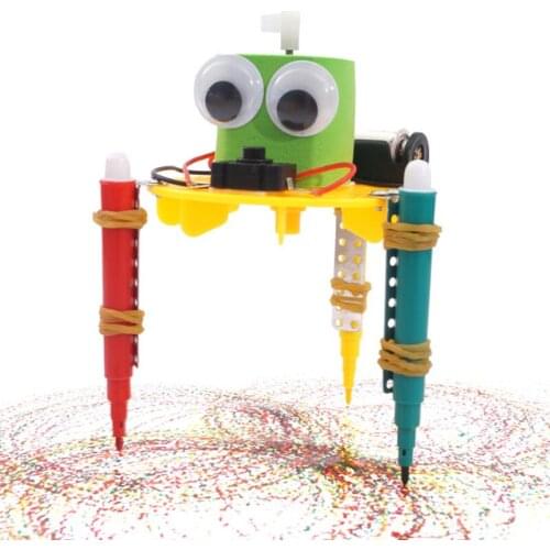 Early Learning DIY Doodle Robot Technology Small Inventions Educational Toys for Kids Primary and Secondary Science Experiment