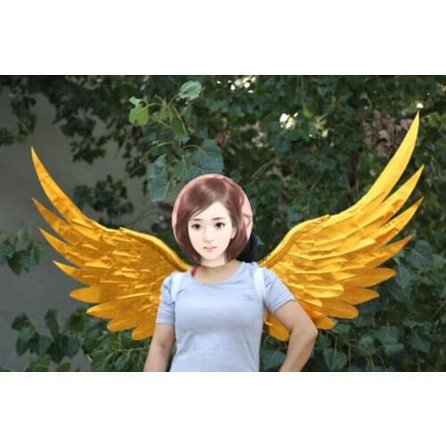 Costumed beautiful Gold angel feather wings for wedding Photography Display Party wedding decorations Golden angel wing
