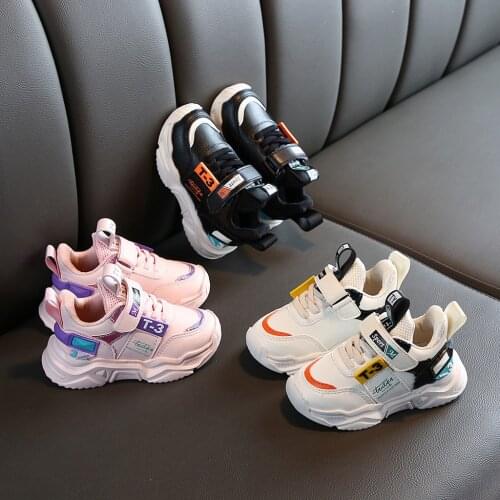 Kids Sneakers for Girls Children PU Leather Shoes Boys Sneakers New 2021 Autumn Boys Shoes Sport Solid Running Tennis Sneakers
