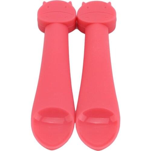 Cartoon Animals Children Spoon Baby Feeding Spoon Silicone Kids Eating Utensils Toddler Baby Flatware Accessories