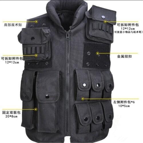 Men Tactical Vest Hunting Vest CS Waistcoat Swat Protective Modular Security Vest For Outdoor Military Training