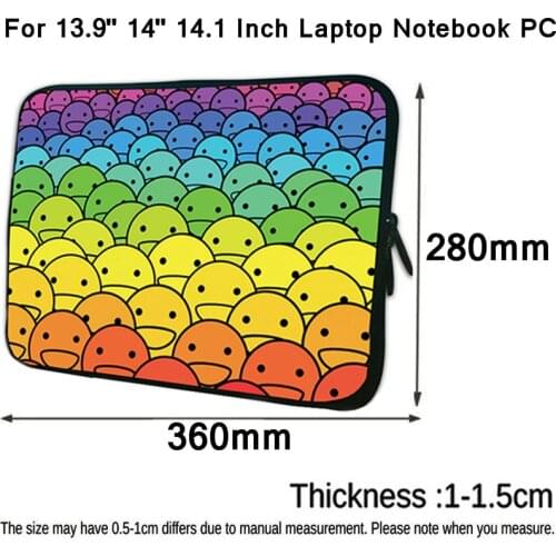 For Asus Lenovo Dell Acer Huawei Matebook D14 2020 PC Neoprene 14 Inch Laptop Case Carrying 14.1" 13.9 Sleeve Notebook Bag Cover