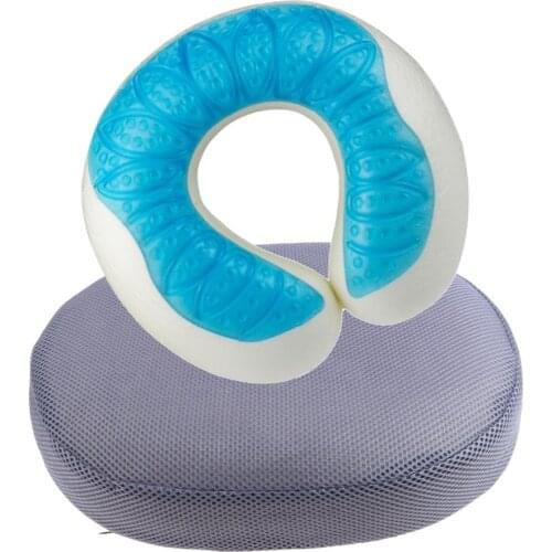 Gel Memory Foam Cool Pillow Orthopedic Coccyx Support Chair Seat Cushion Pad