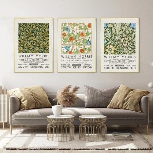William Morris Poster Victoria Albert Museum Canvas Painting Abstract Art Print Nordic Wall Picture For Living Room Home Décor