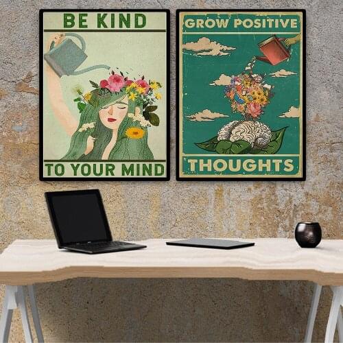 Psychologically positive thinking should do whatever you want, paper poster canvas painting for indoor home wall decoration