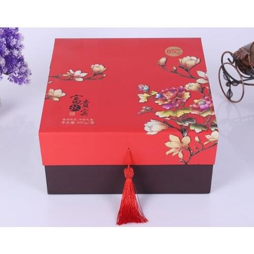 Luxury white color art paper gift box for candy packaging,Packaging with cut in the middle ---DH11664
