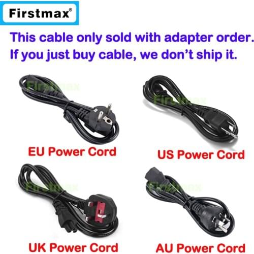 Power Cord with US/EURO PLUG For Adapter Power Charger
