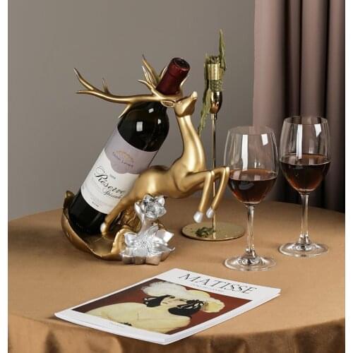 Modern creative deer wine rack decoration home living room vertical wine cabinet decoration multifunctional rack