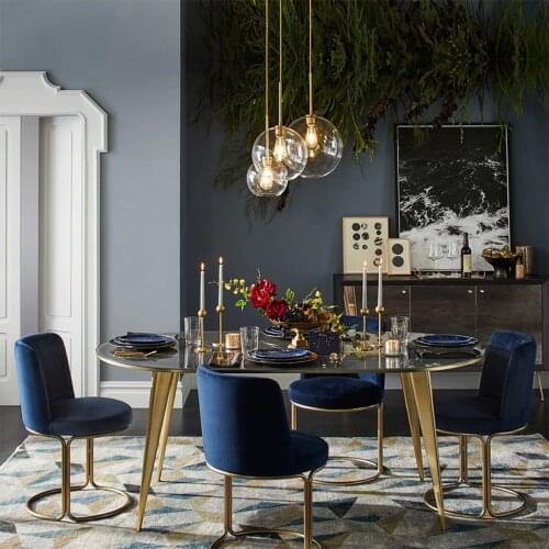 Modern Nordic living room bedroom bedside bar dining room glass Hanging lamp light luxury glass ball pendant lamp