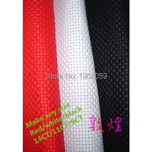 14CT/11CT/9CT 50X50 cm Wholesale Price Aida Cloth Canvas Cross Stitch Aida Cloth Whites/Red/Black