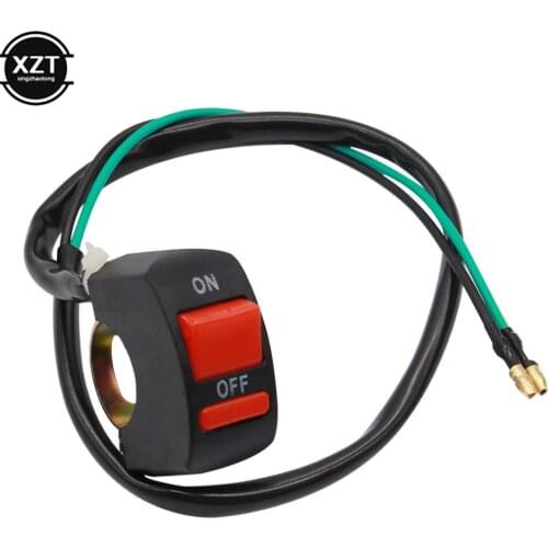 Motorcycle Handlebar Flameout Switch ON OFF Button for Moto Motor ATV Bike DC12V/10A Black