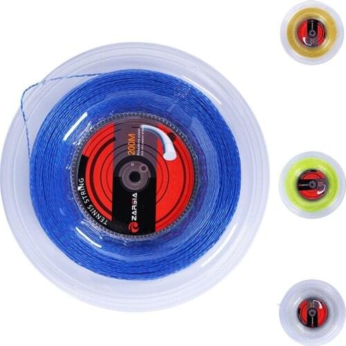 ZARSIA 1 Reel 1.3mm Rotating High Elastic Fluorescent Wire Nylon Training Tennis String Soft Tennis Racket Strings(200M)