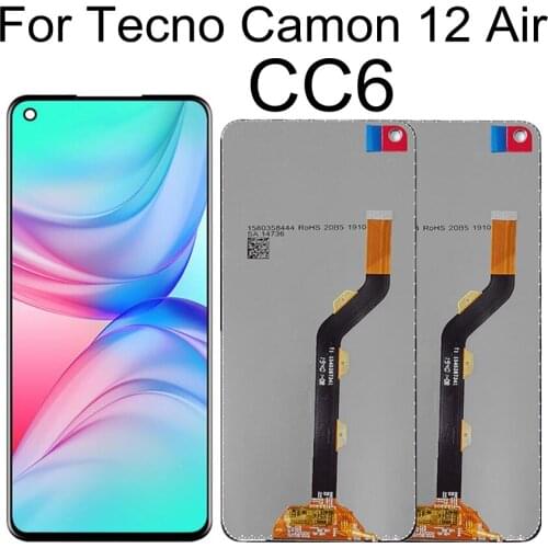 6.55" LCD For Tecno Camon 12 Air CC9 LCD Display Touch Screen Digitizer Assembly Replacement