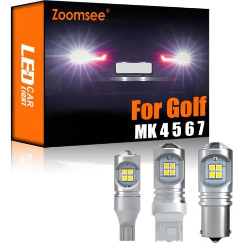 Zoomsee 2Pcs White Reverse LED For Volkswagen VW Golf 4 5 6 7 MK4 MK5 MK6 MK7 GTI GT Canbus Exterior Backup Rear Bulb Light Kit