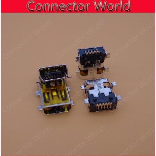 100pcs/lot 10 pin Micro Mini USB Connectors jack socket fit for MP3, MP4,MP5 Phone, Tablet PC Netbook charging port female