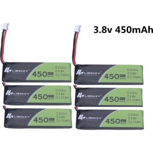 1S 3.8V 450MAH 80C/160C HV 4.35V Lipo battery for FPV Racing Drone M80S Tiny7 Beta75S Emax Tinyhawk Snapper7 PH2.0 Plug