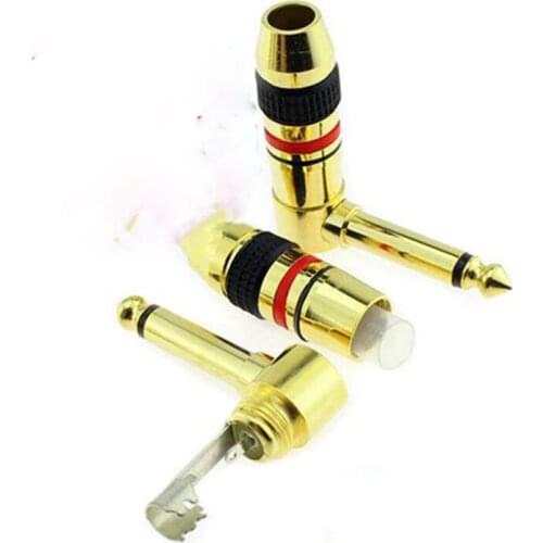30pcs/lot High-end 6.35 Microphone/ Amplifier/ Guitar Audio Connector 6.5 Big Two Core Plug Single Track