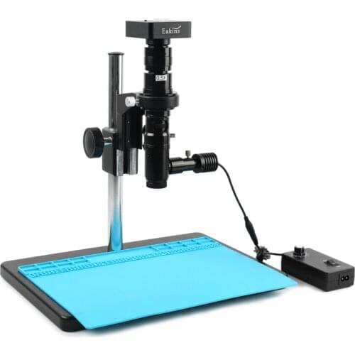 34MP 1080P FHD 60FPS USB HDMI Lab Digital Video Microscope Camera Industrial+ Coaxial Optical Lens 300X 180X C Mount Zoom Lens