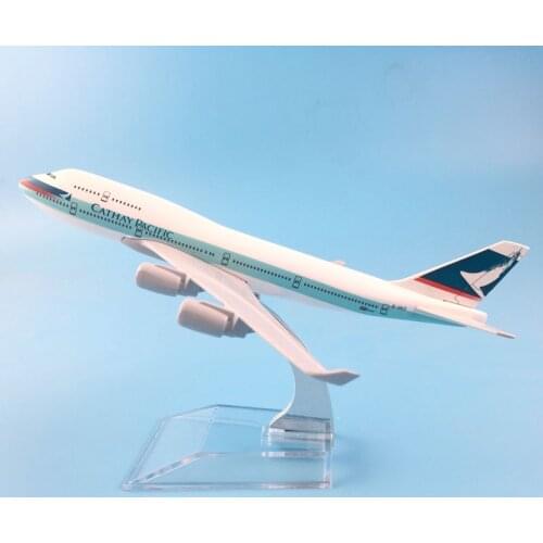 FREE SHIPPING 16CM B747 CATHAY PACIFIC MODEL PLANE AIRCRAFT MODEL TOY AIRPLANE BIRTHDAY GIFT