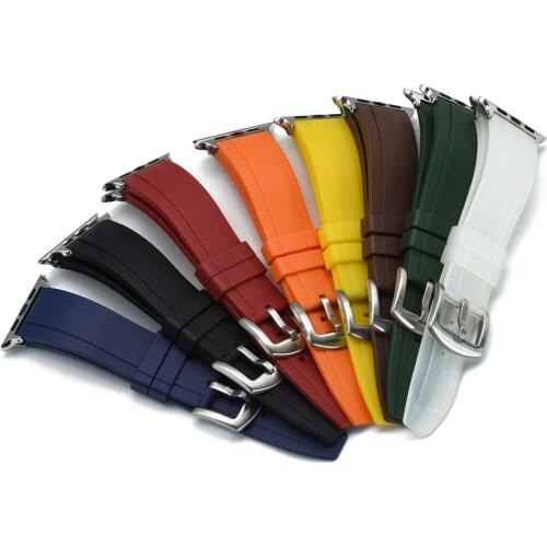 Quick Release Silicone Rubber Watch Strap 38mm 40mm 42mm 44mm For iWatch SE 6 5 4 3 2 1 Sport Watch Accessories Replacement