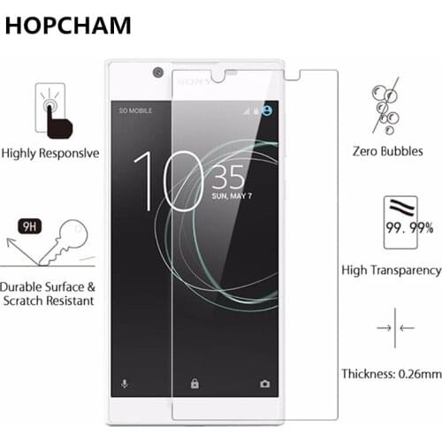 HOPCHAM 2pcs Glass For Sony Xperia L1 Screen Protector Tempered Glass For Sony Xperia L1 Glass For Sony L1 G3312 Protective Film