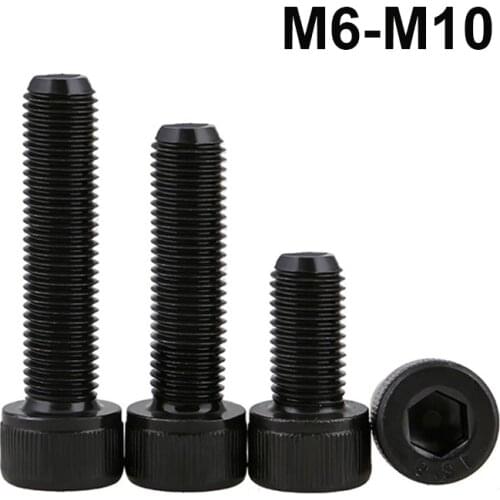 Grade 12.9 Fine Thread Hex Hexagon Socket Head Cap Screw Allen Bolts M6x0.75 M8x1.0 M10x1.0 M10x1.25