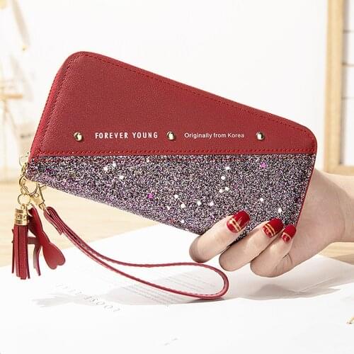 Women Wallets 2020 Long Creative Female Card Holder PU Wallet Luxury Coin Purses Girls Fashion Envelope Leather Wallet