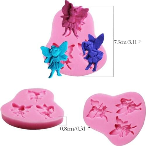 DIY Beautiful Three Angels Molds 3D Silicone Chocolate Candy Pastry Tool Bakeware Soap Mould Stencil Ice Tray Cake Tool Gift